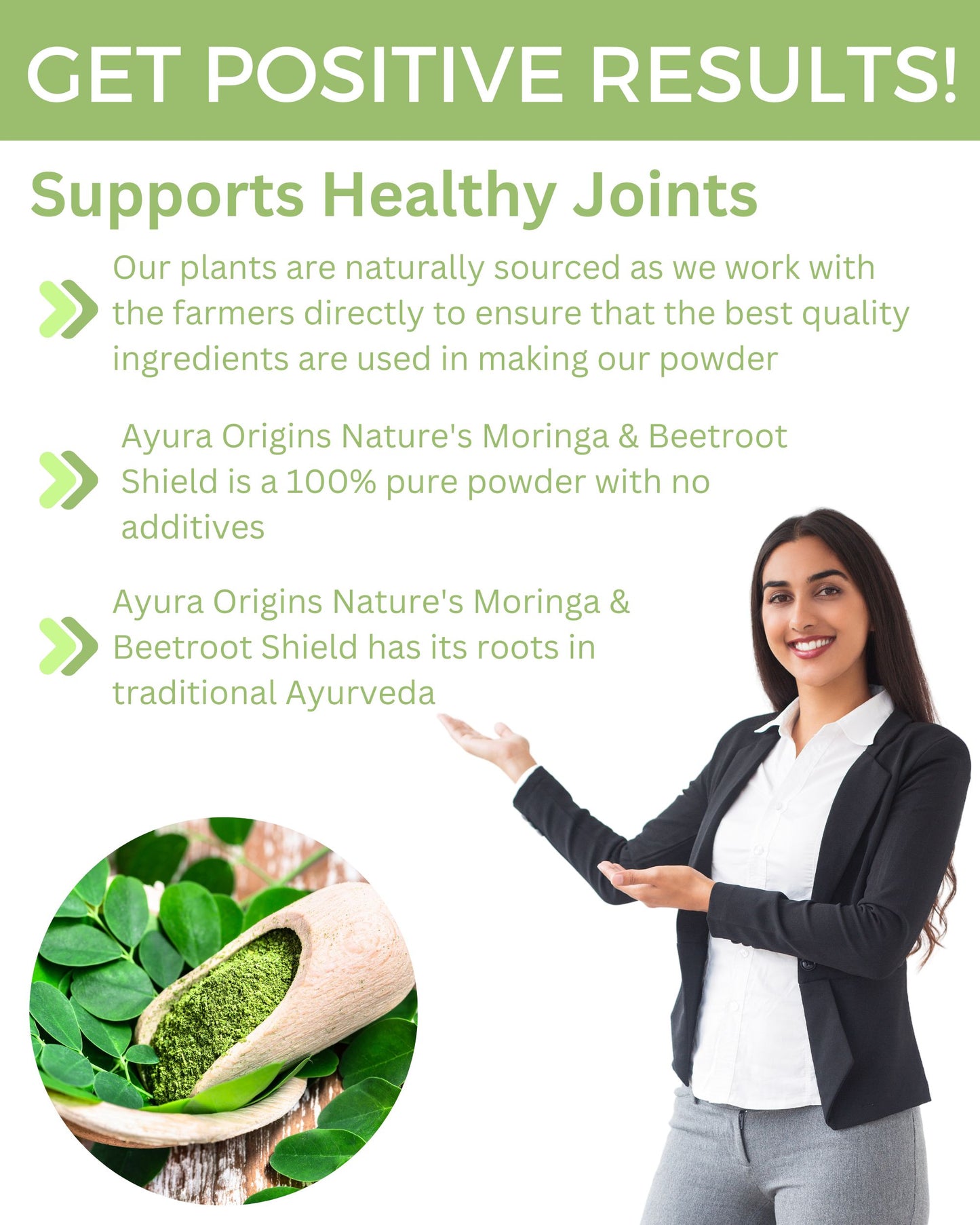 AYURA ORIGINS Nature's Moringa & Beetroot Shield 120gm 60 Servings