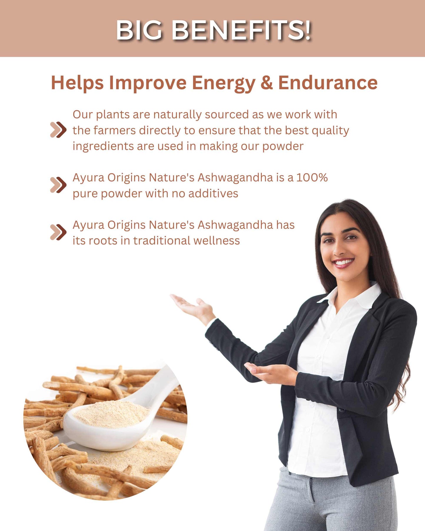 AYURA ORIGINS Nature's Ashwagandha 100gm 50 servings