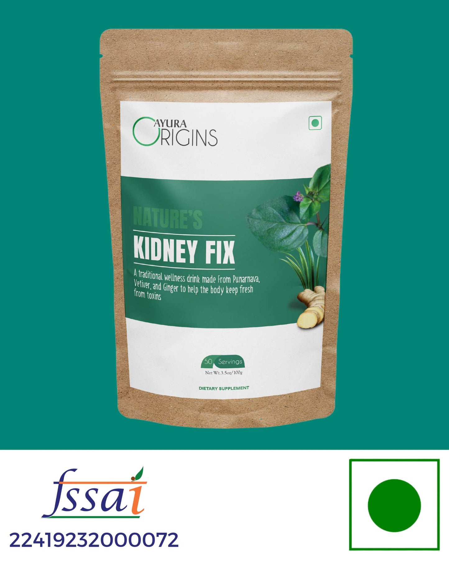 AYURA ORIGINS Nature's Kidney Fix 100gm 50 servings