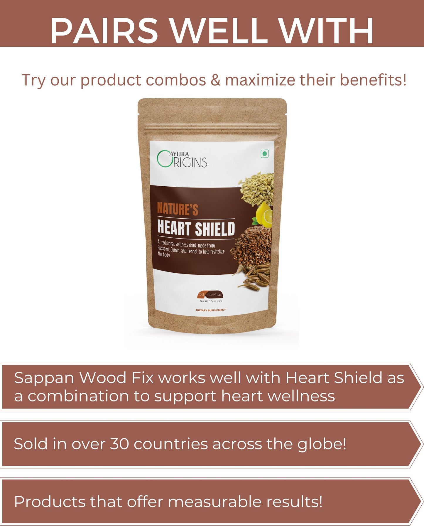 AYURA ORIGINS Nature's Sappan Wood Fix 100gm 50 Servings