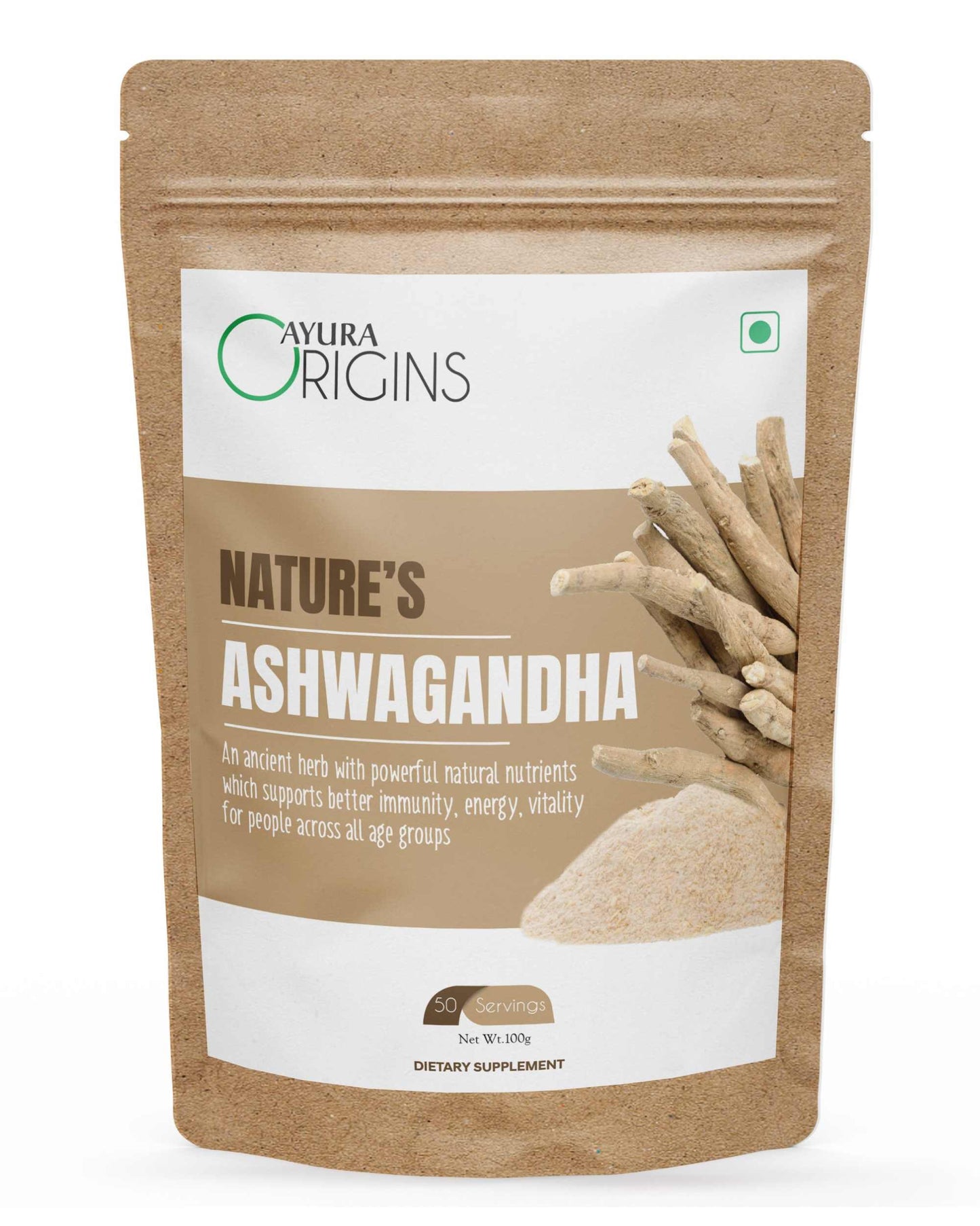 AYURA ORIGINS Nature's Ashwagandha 100gm 50 servings