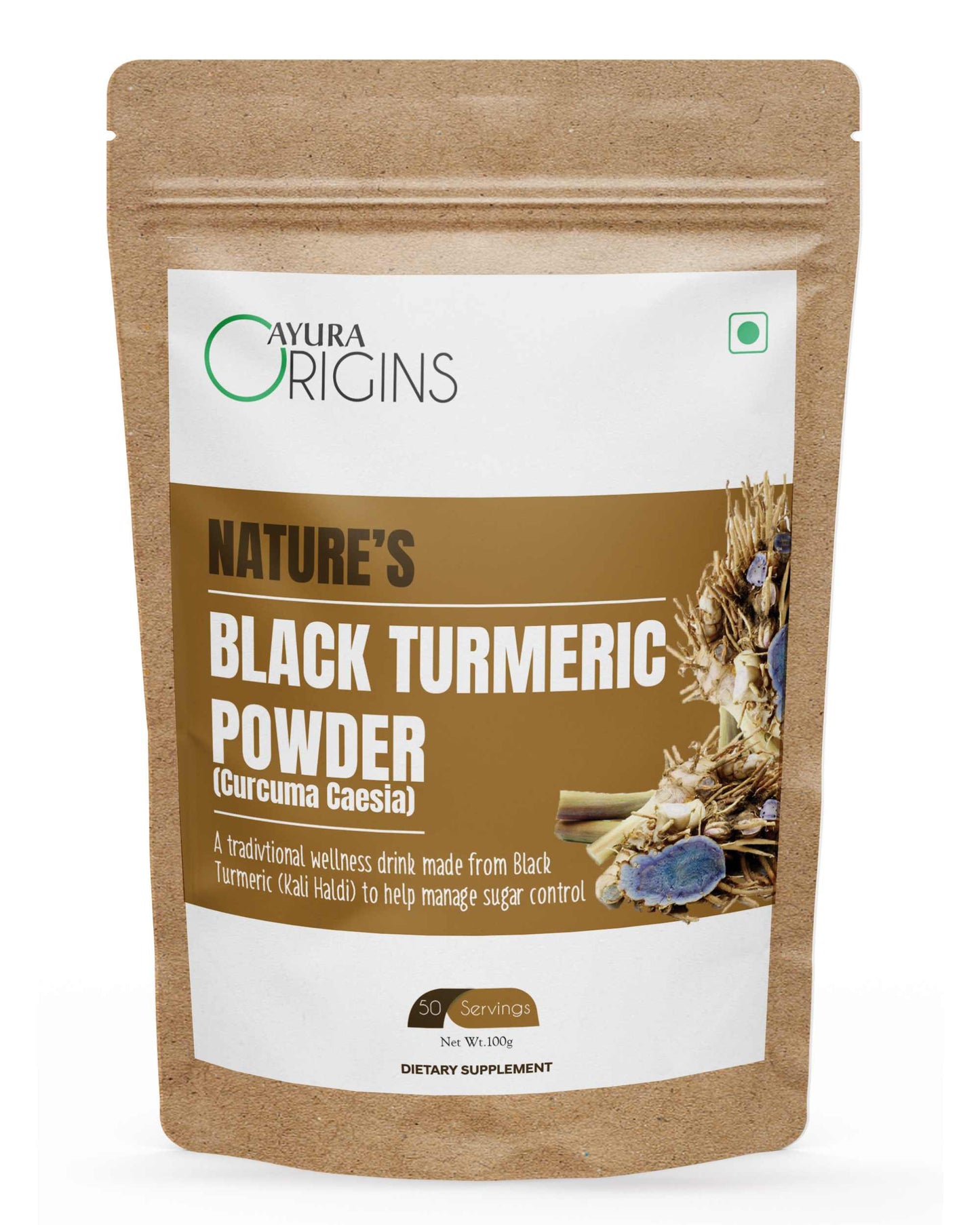 Nature's Black Turmeric Powder (Curcuma Caesia) 100gm 50 Servings