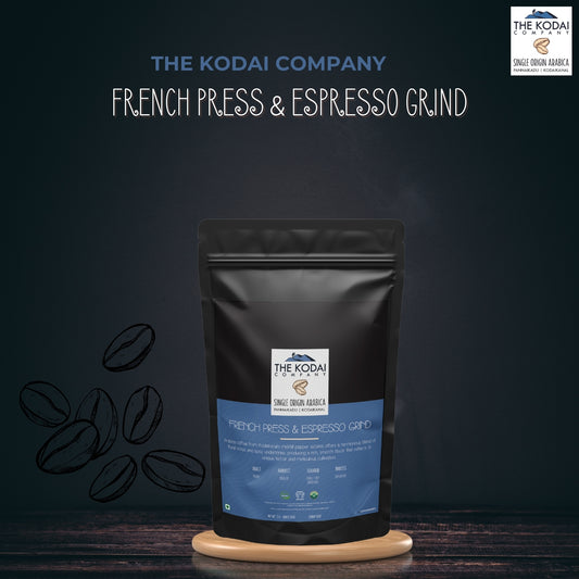 The Kodai Company Single Origin Arabica Coffee - French Press and Espresso