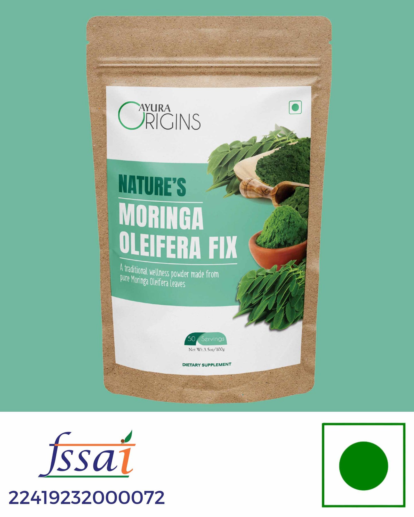 AYURA ORIGINS Nature's Moringa Oleifera Fix 100gm 50 Servings