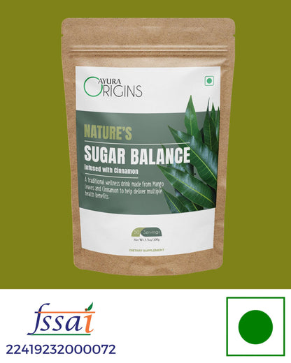 AYURA ORIGINS Nature's Sugar Balance - Support Sugar Control Wellness Supplement 100gm 50 Servings