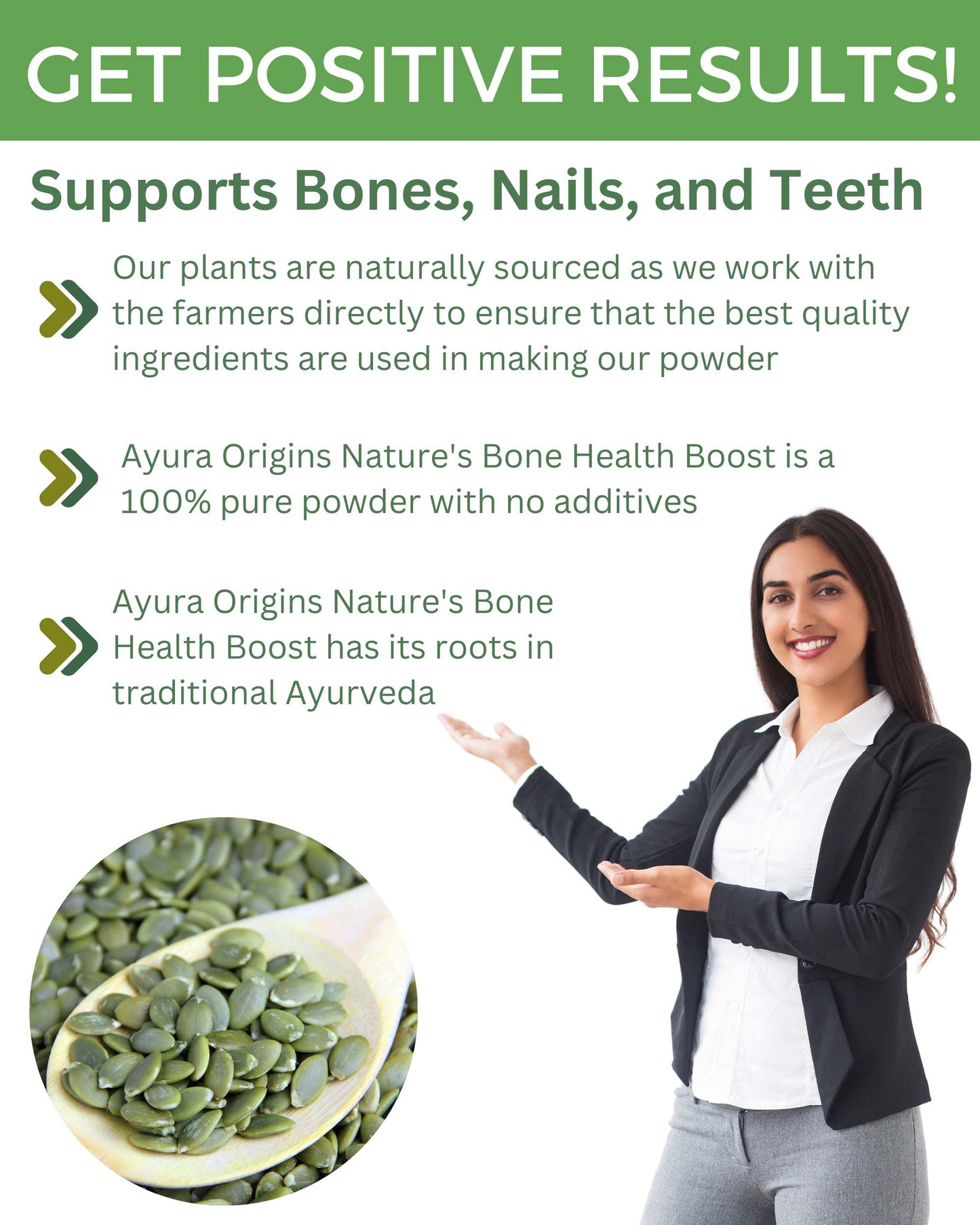 AYURA ORIGINS Nature's Bone Health Boost 100gm 50 Servings