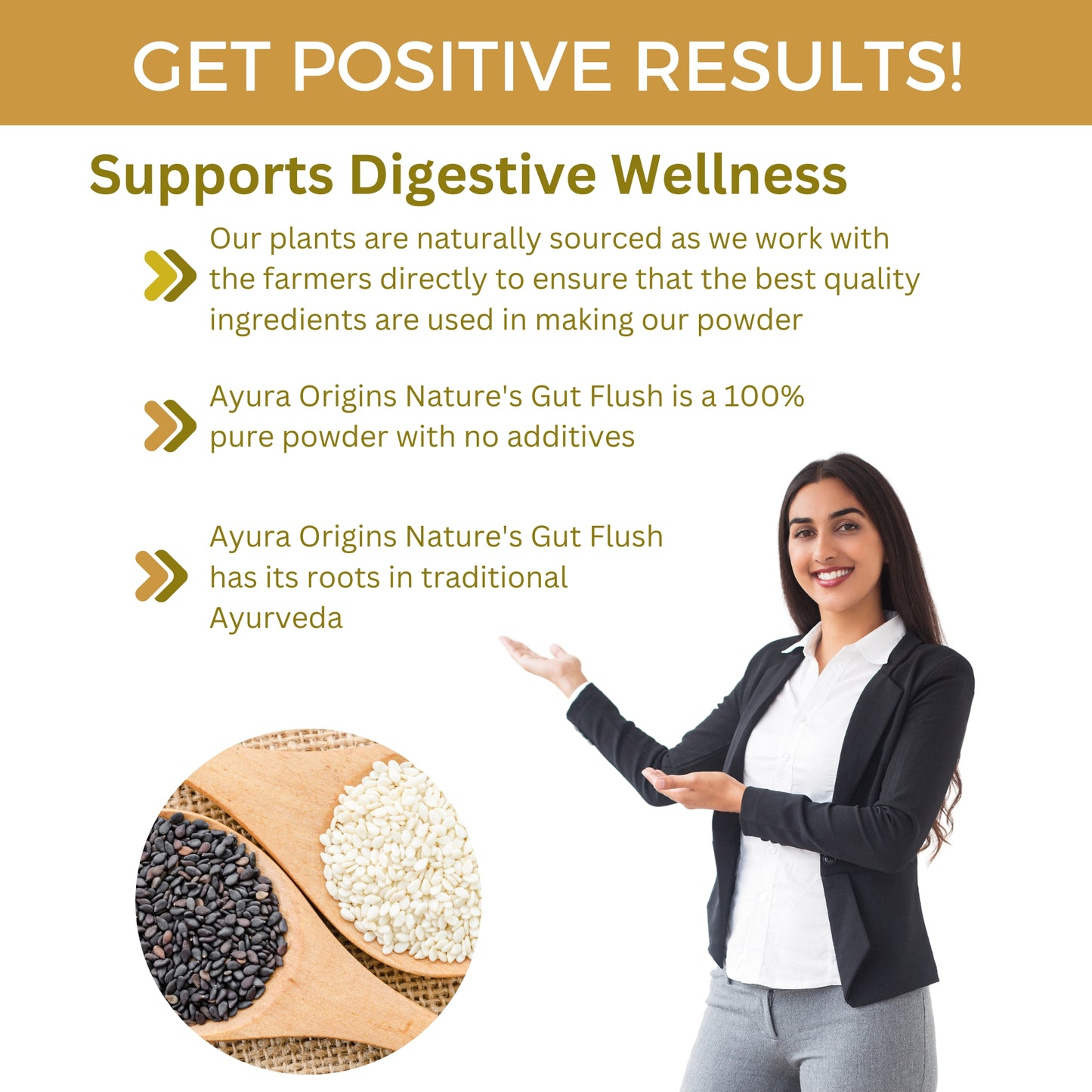 AYURA ORIGINS Nature's Gut Flush 100gm 50 Servings