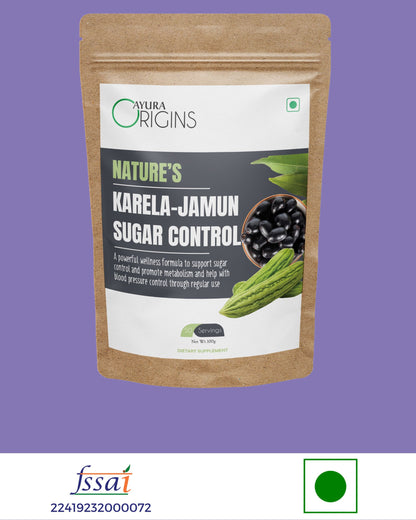 AYURA ORIGINS Nature's Karela-Jamun Powder 100gm 50 Servings