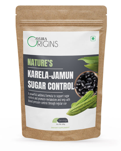 AYURA ORIGINS Nature's Karela-Jamun Powder 100gm 50 Servings