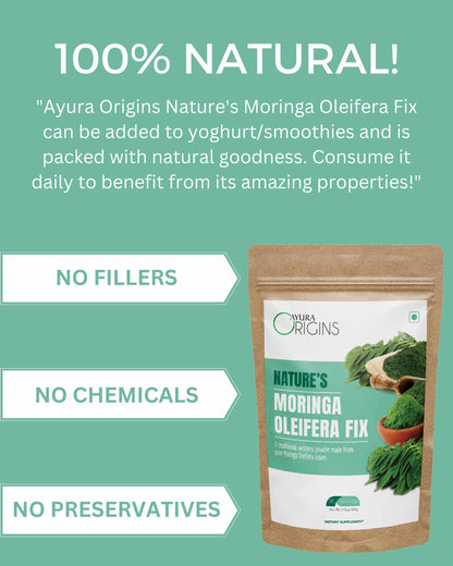 AYURA ORIGINS Nature's Moringa Oleifera Fix 100gm 50 Servings