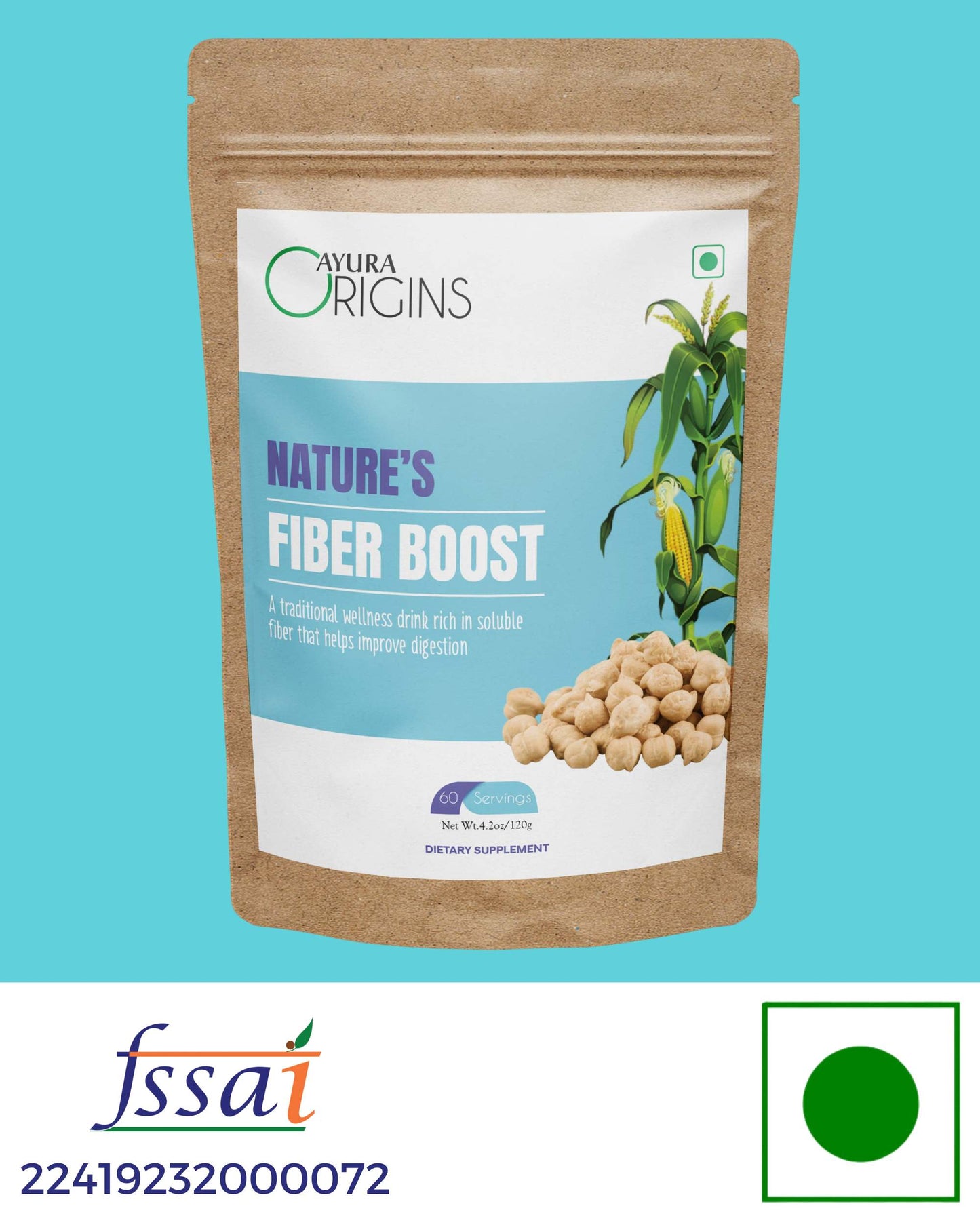 AYURA ORIGINS Nature's Fiber Boost 120gm 60 Servings