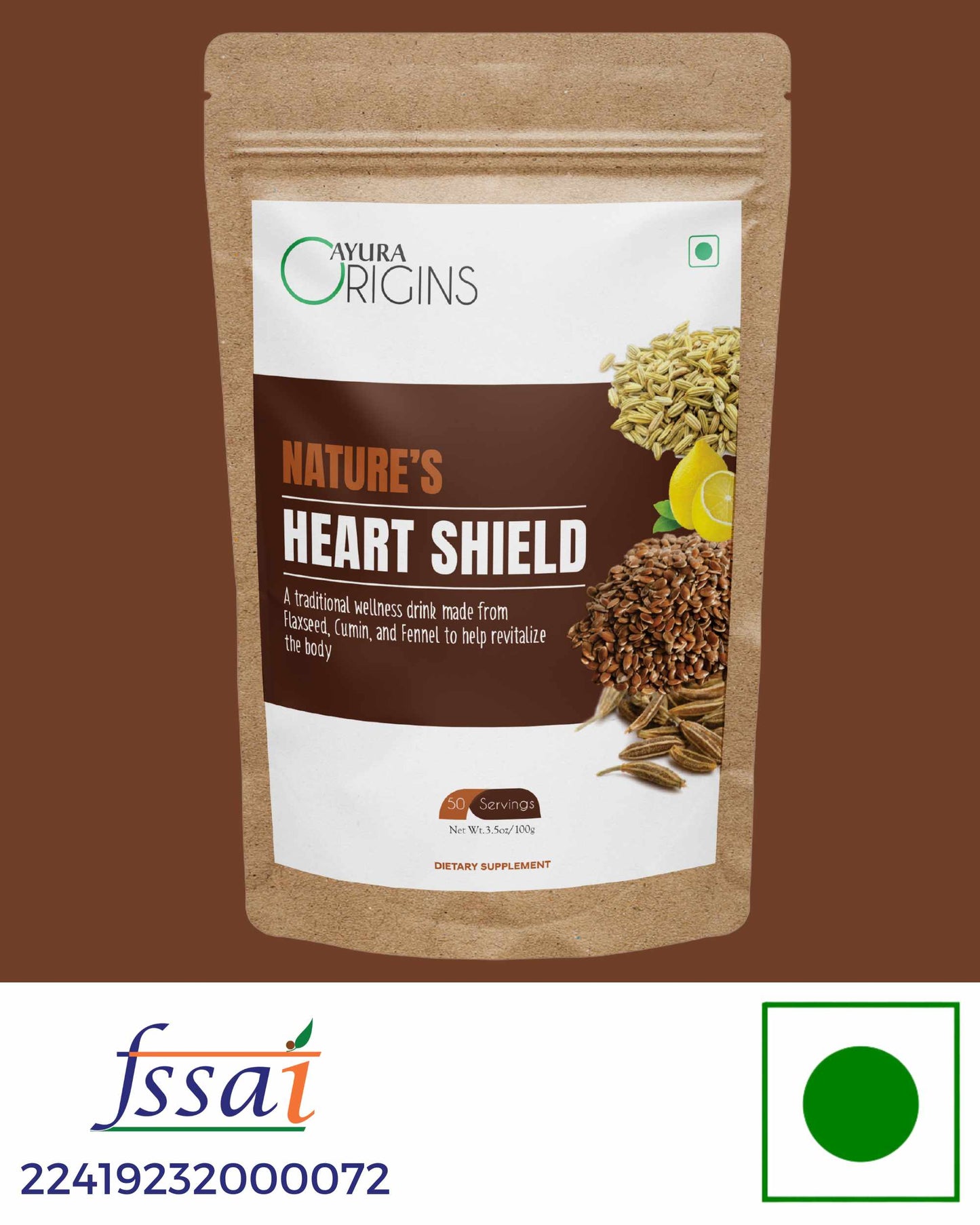 AYURA ORIGINS Nature's Heart Shield 100gm 50 Servings