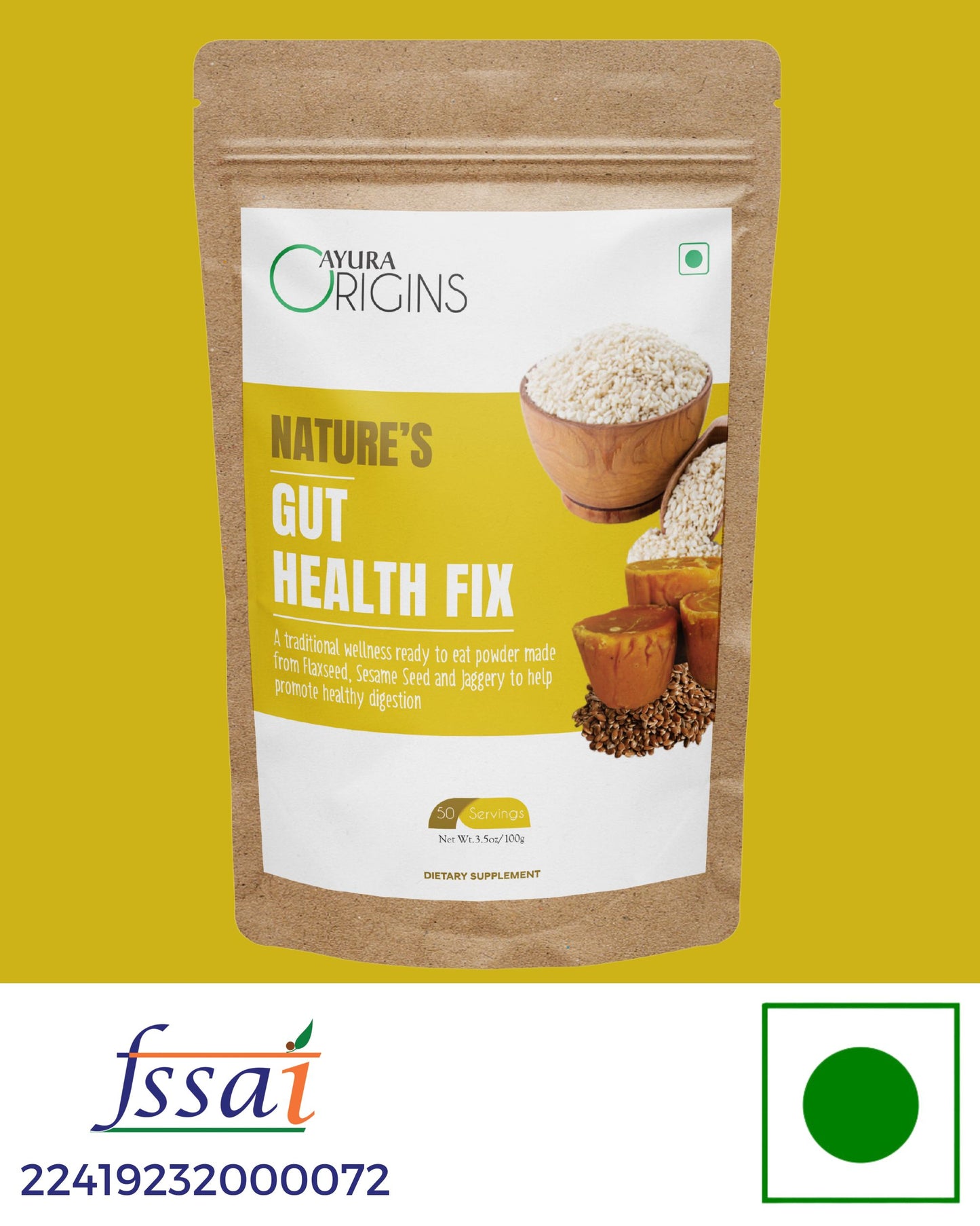 AYURA ORIGINS Nature's Gut Flush 100gm 50 Servings