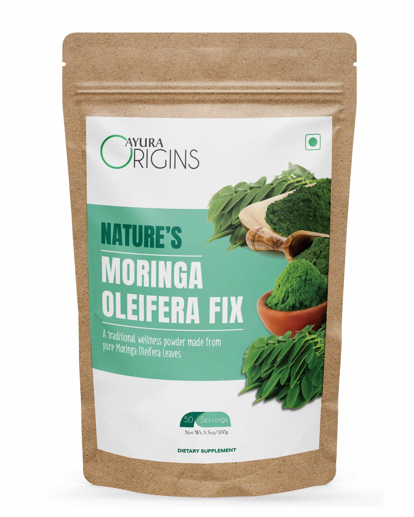 AYURA ORIGINS Nature's Moringa Oleifera Fix 100gm 50 Servings