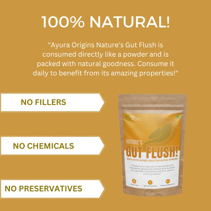 AYURA ORIGINS Nature's Gut Flush 100gm 50 Servings